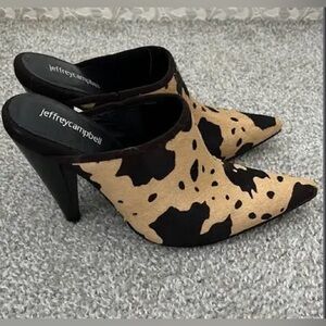 JEFFREY CAMPBELL Cowhide Mule heels